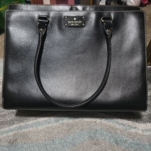 Kate Spade Black Pebbled Leather Tote